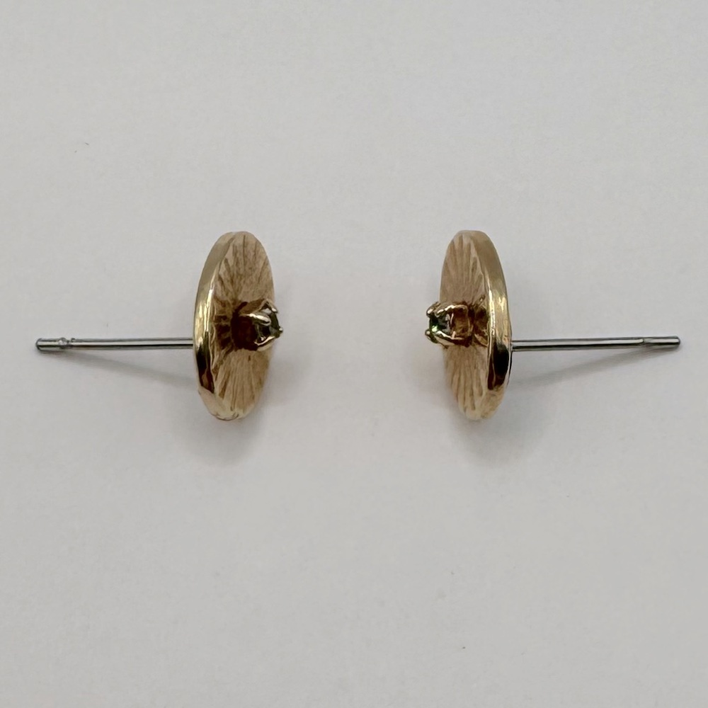 AVON Vintage Gold-Tone Crystal Sunburst Earrings - Picture 8 of 13